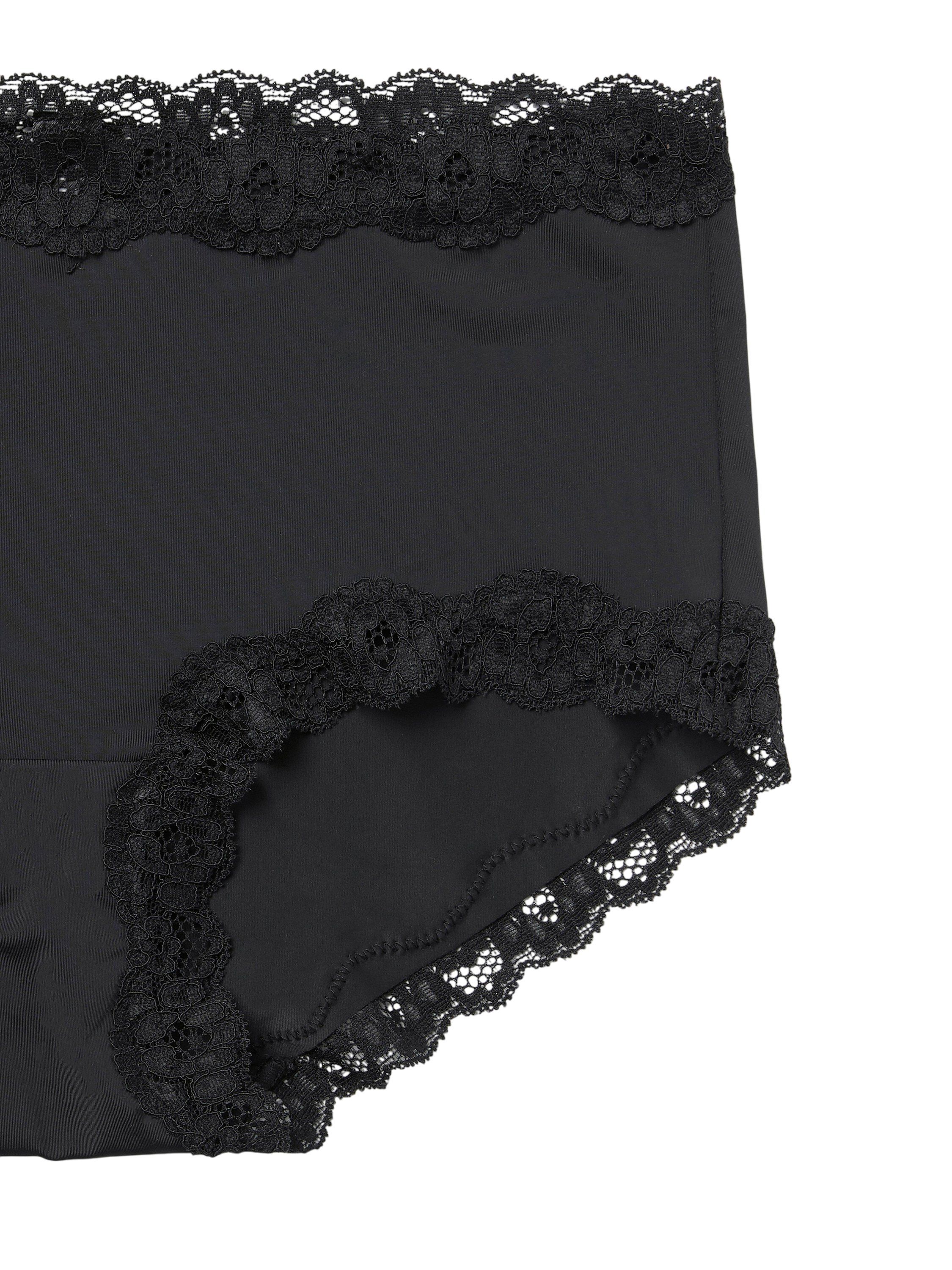 Trusser med normal talje og blondekant