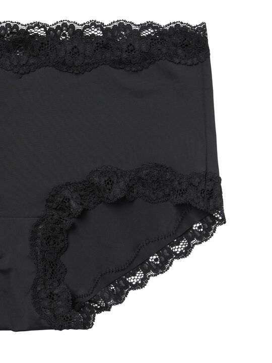 Trusser med normal talje og blondekant