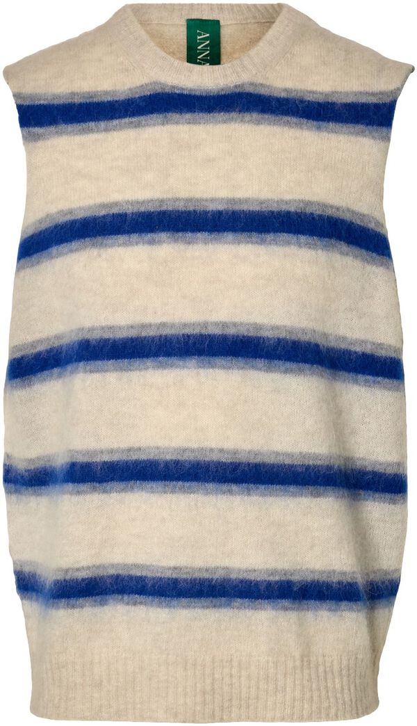 Anrragi Knit Hairy Stripe Vest