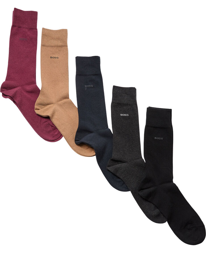Five-pack of cotton-blend socks in a regular length