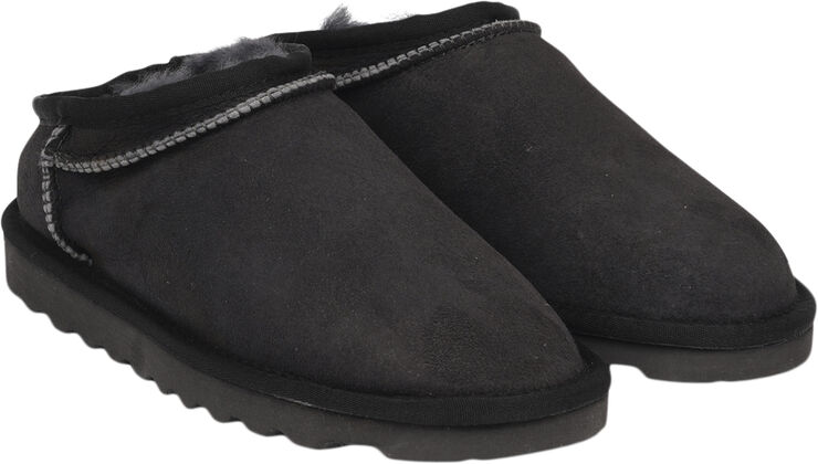 GENINI - DOUBLE FACED SHEARLING MULES WITH LOW HEEL