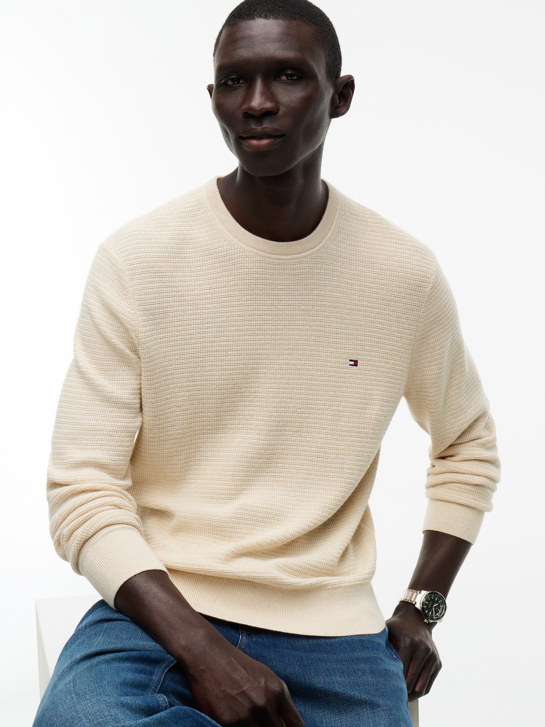 PIMA CTN CASH STRUCTURE CREWNECK