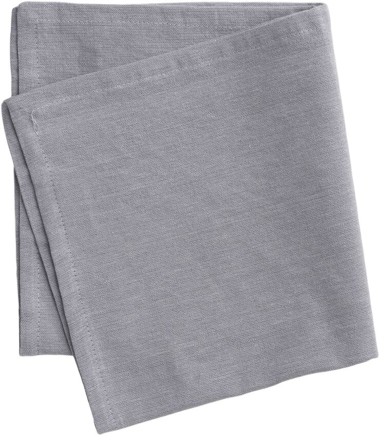 Stofserviet 45 x 45 cm Lys grå 100% ny bomuld