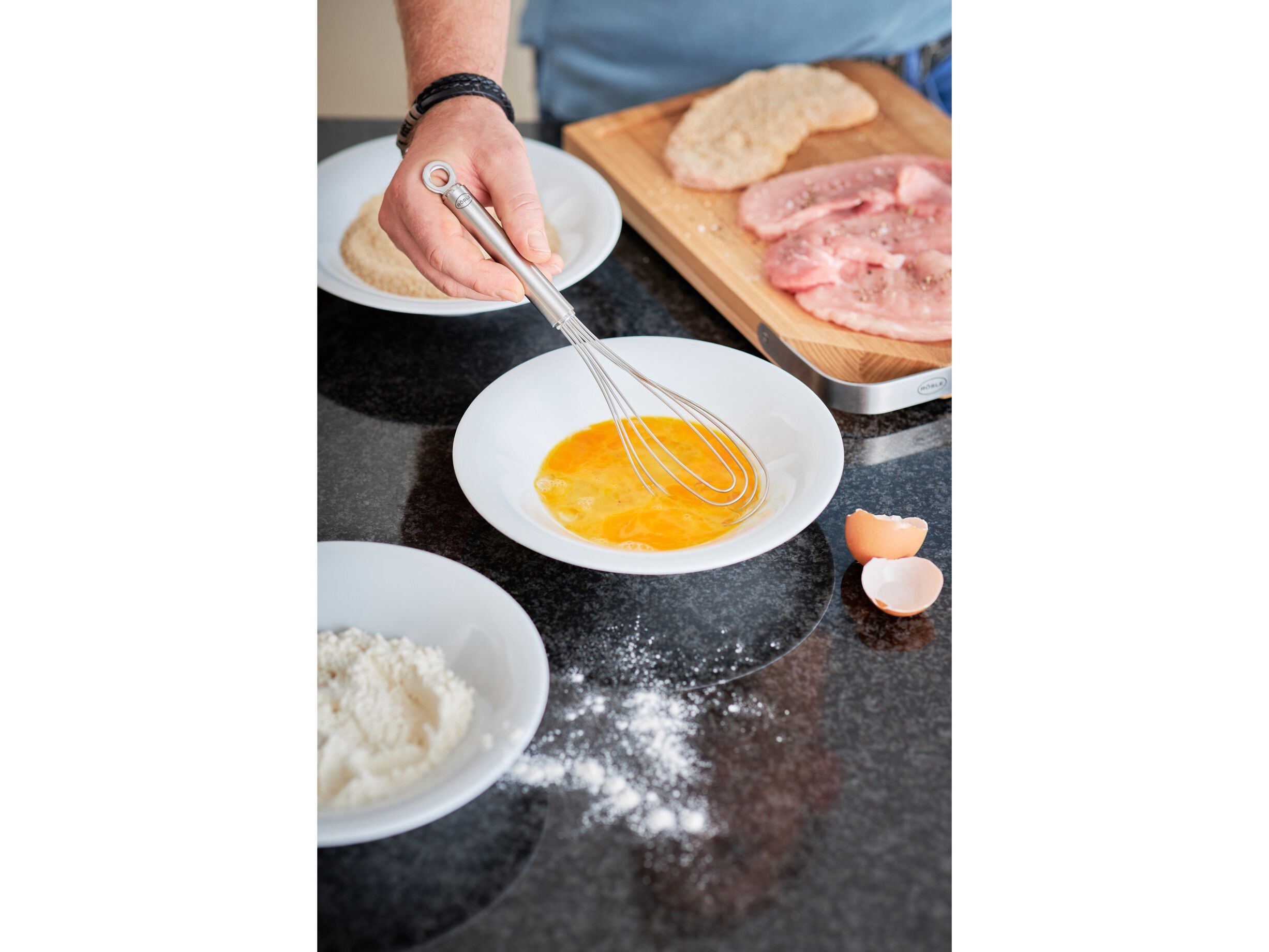 Piskeris fladt 27 cm St&aring;l