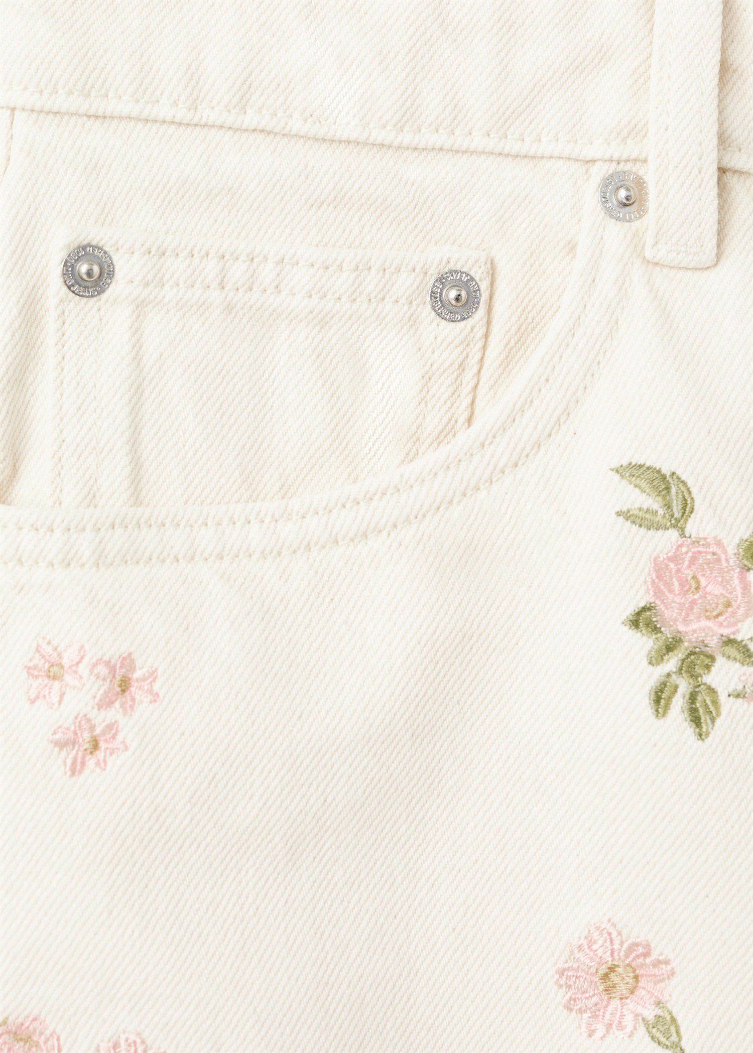 Floral embroidery skirt
