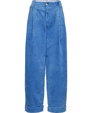 Corduroy Loose Fit Mid Waist Pleat