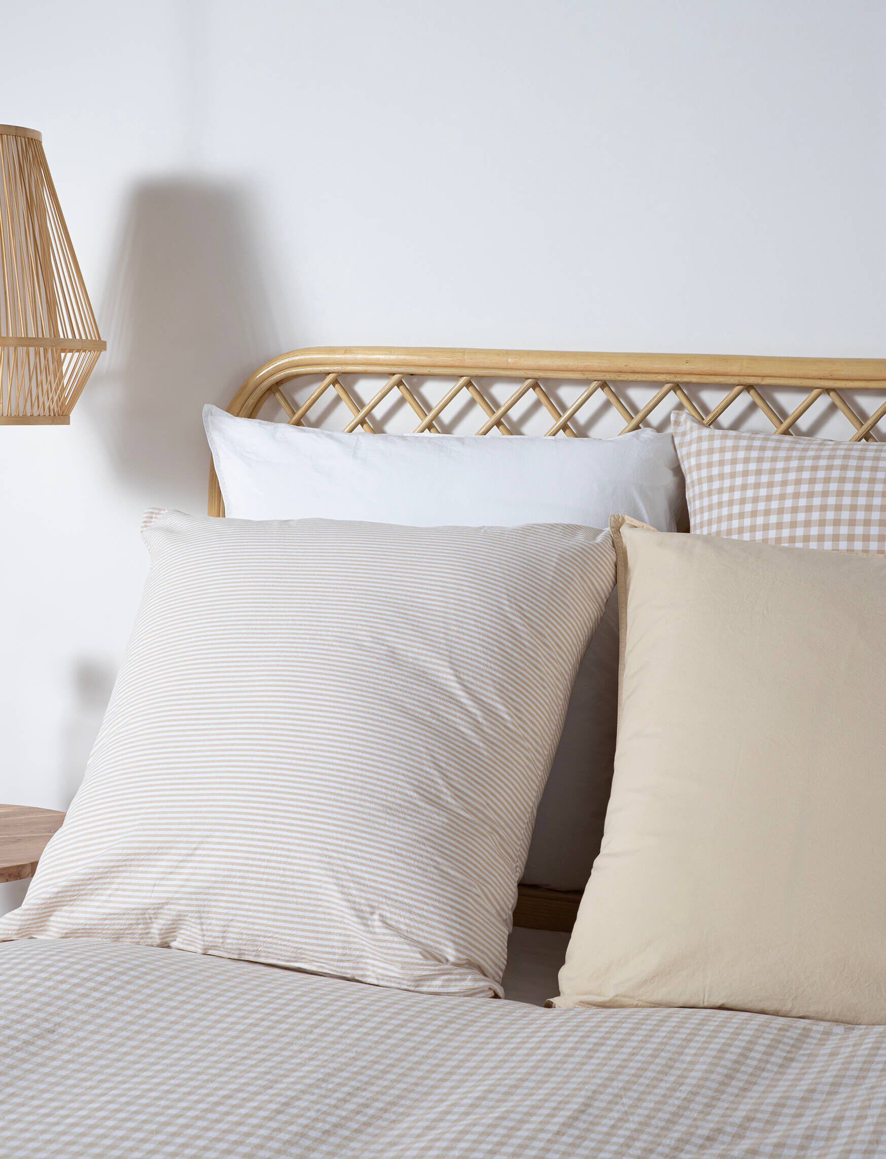 Small stripe washed percale