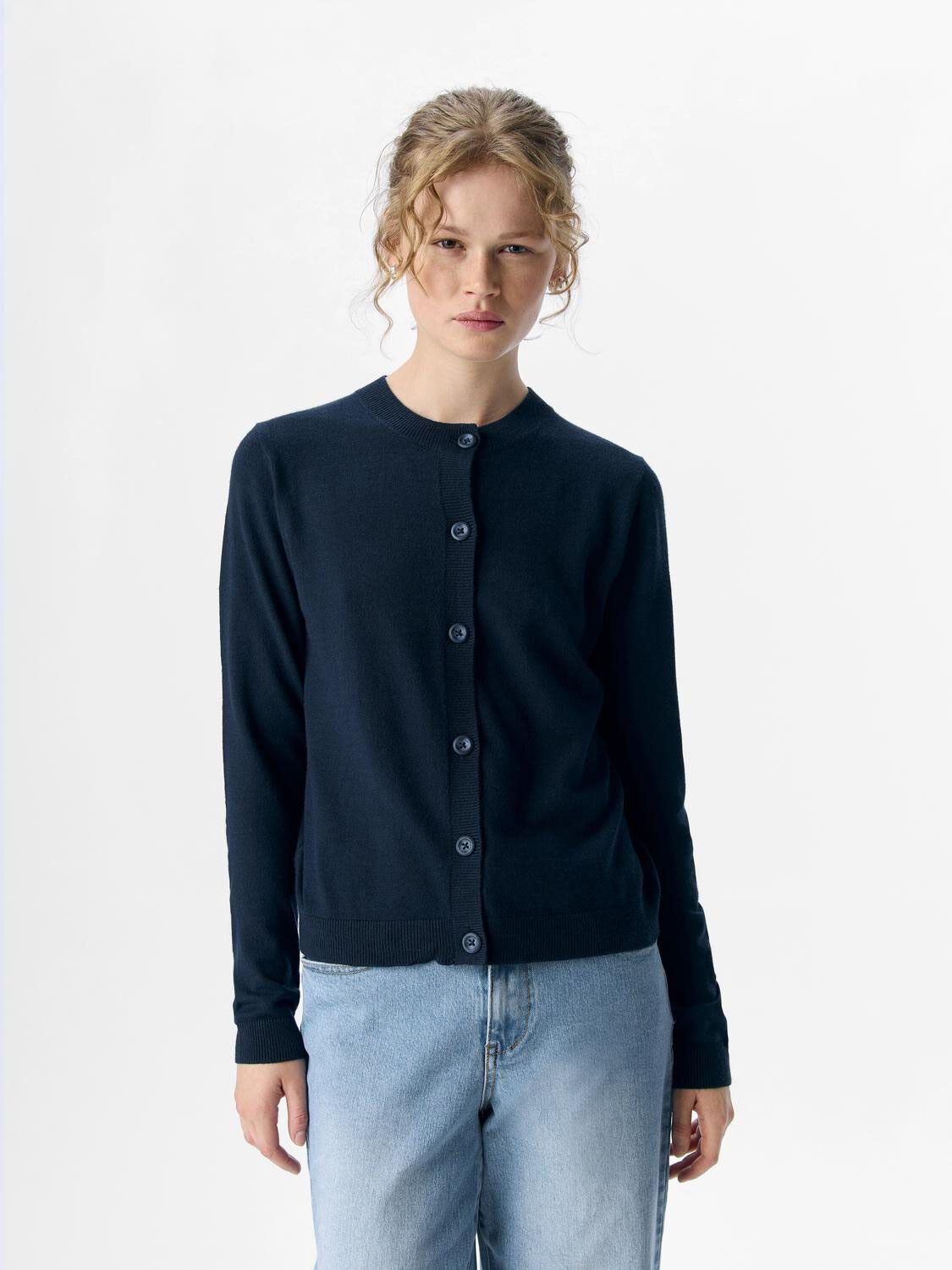 OBJTHESS L/S SHORT CARDIGAN NOOS