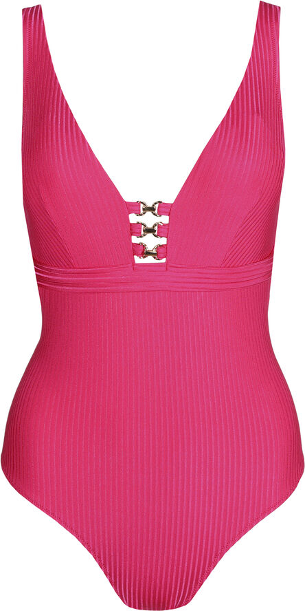 Emly badedragt uden bøjle med dyb udskæring