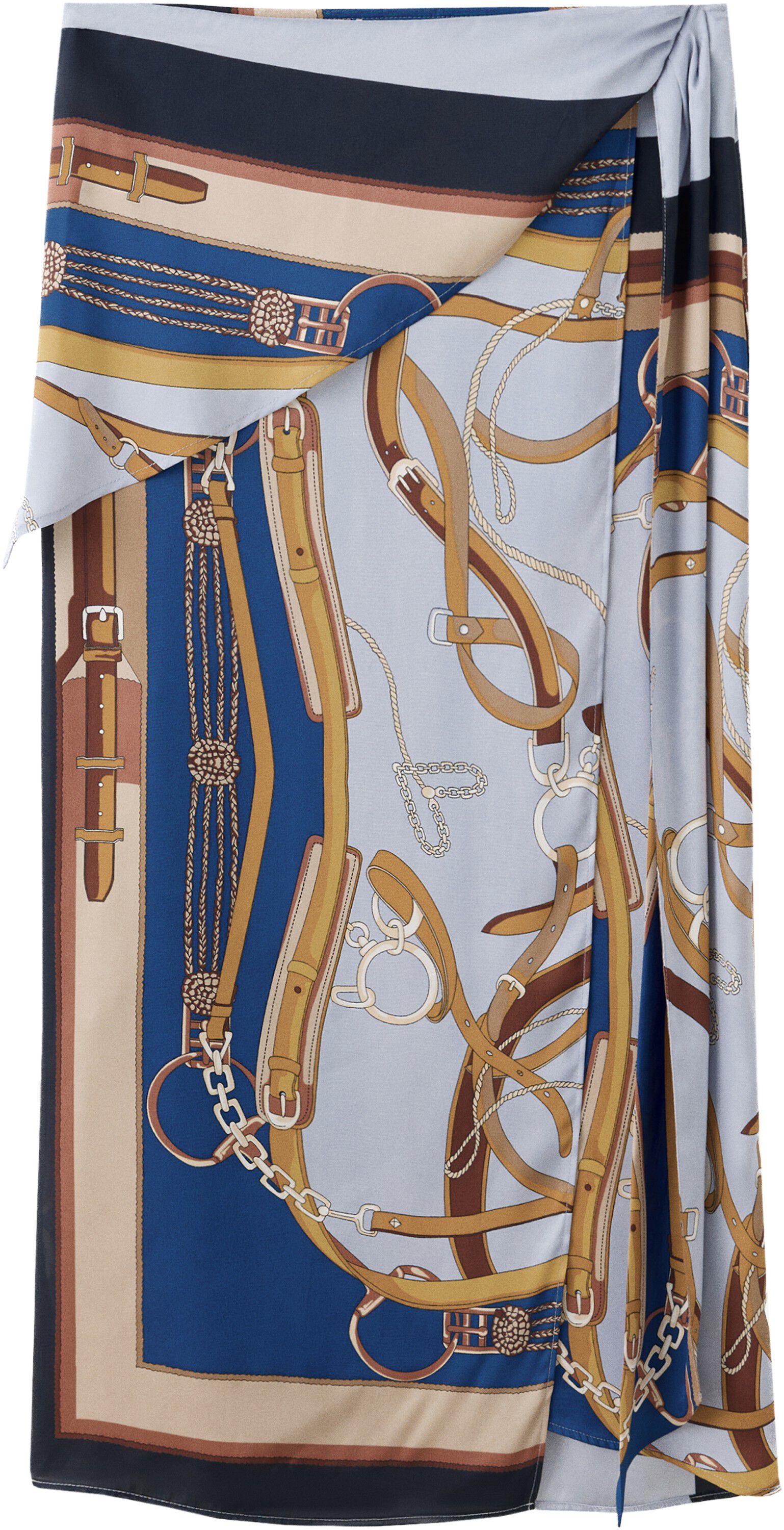 Printed skirt with knot detail