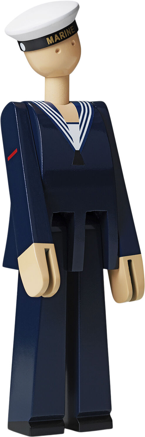 Marine m&oslash;rk bl&aring;/hvid