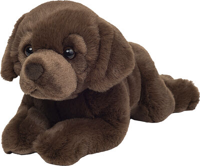 Teddy Hermann - Liggende Labrador chokoladebrun 32 cm