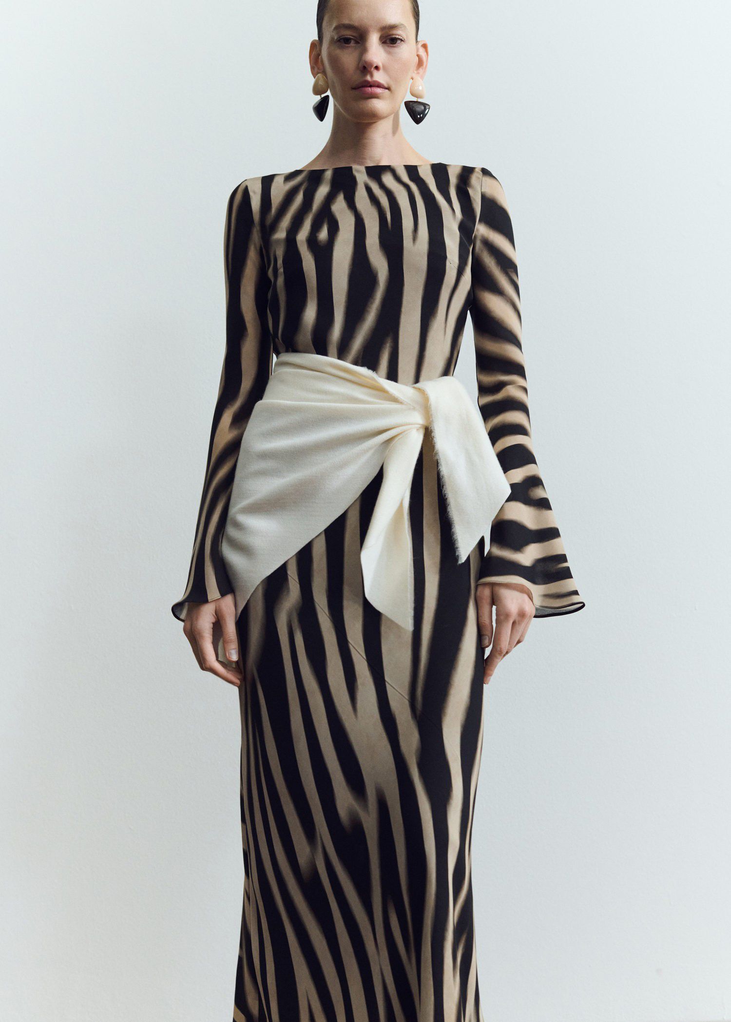 A-line animal-print dress