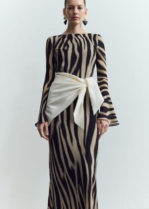 A-line animal-print dress