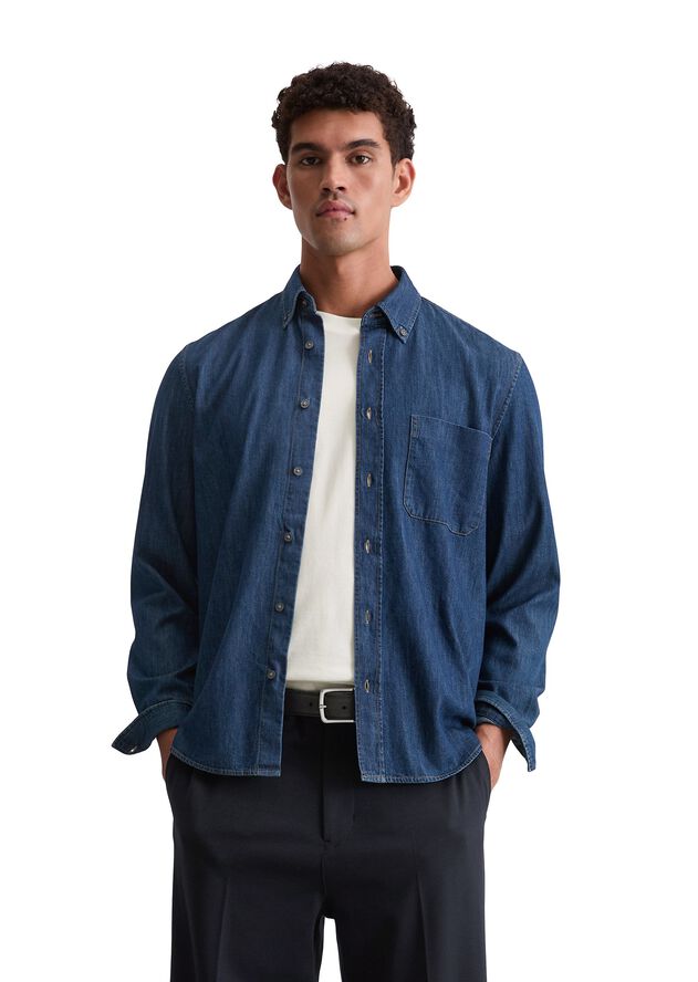 Button down collar, long sleeves, o