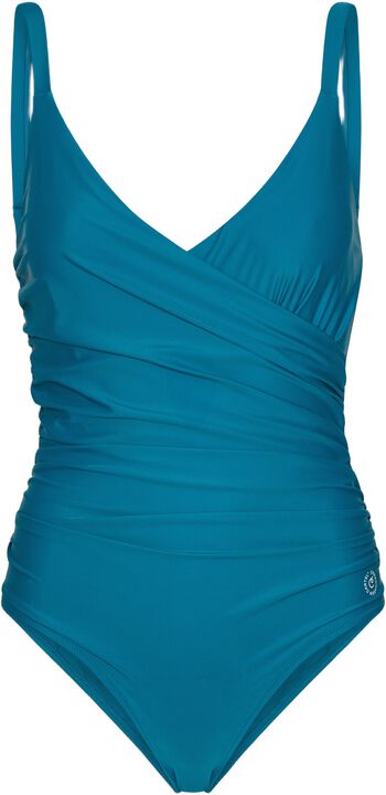 Medewi draperet badedragt - Cartel Blue