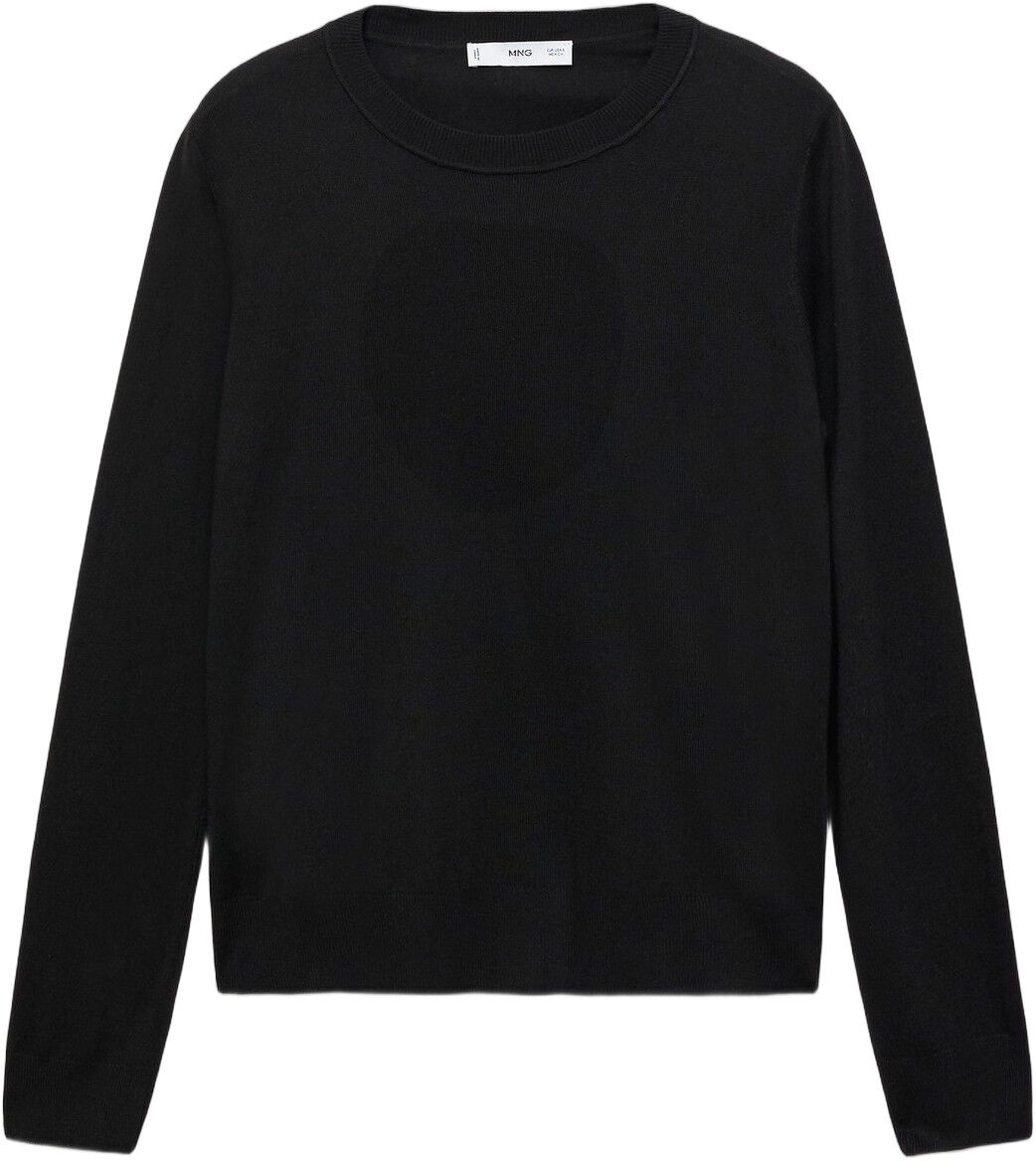 Fine-knit crew-neck sweater