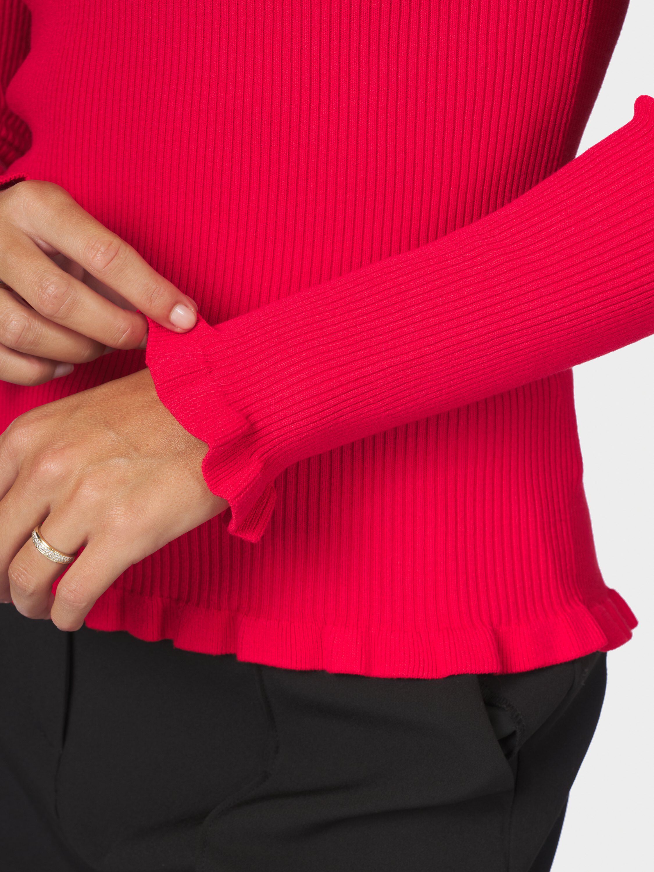 Nelle Solid Knit Blouse