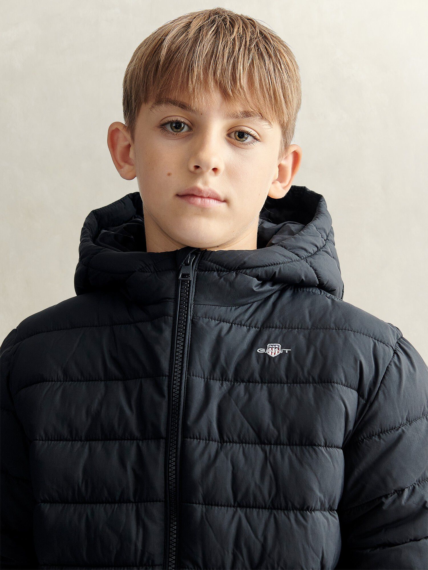 Hooded Puffer Jacket FAUX down fill