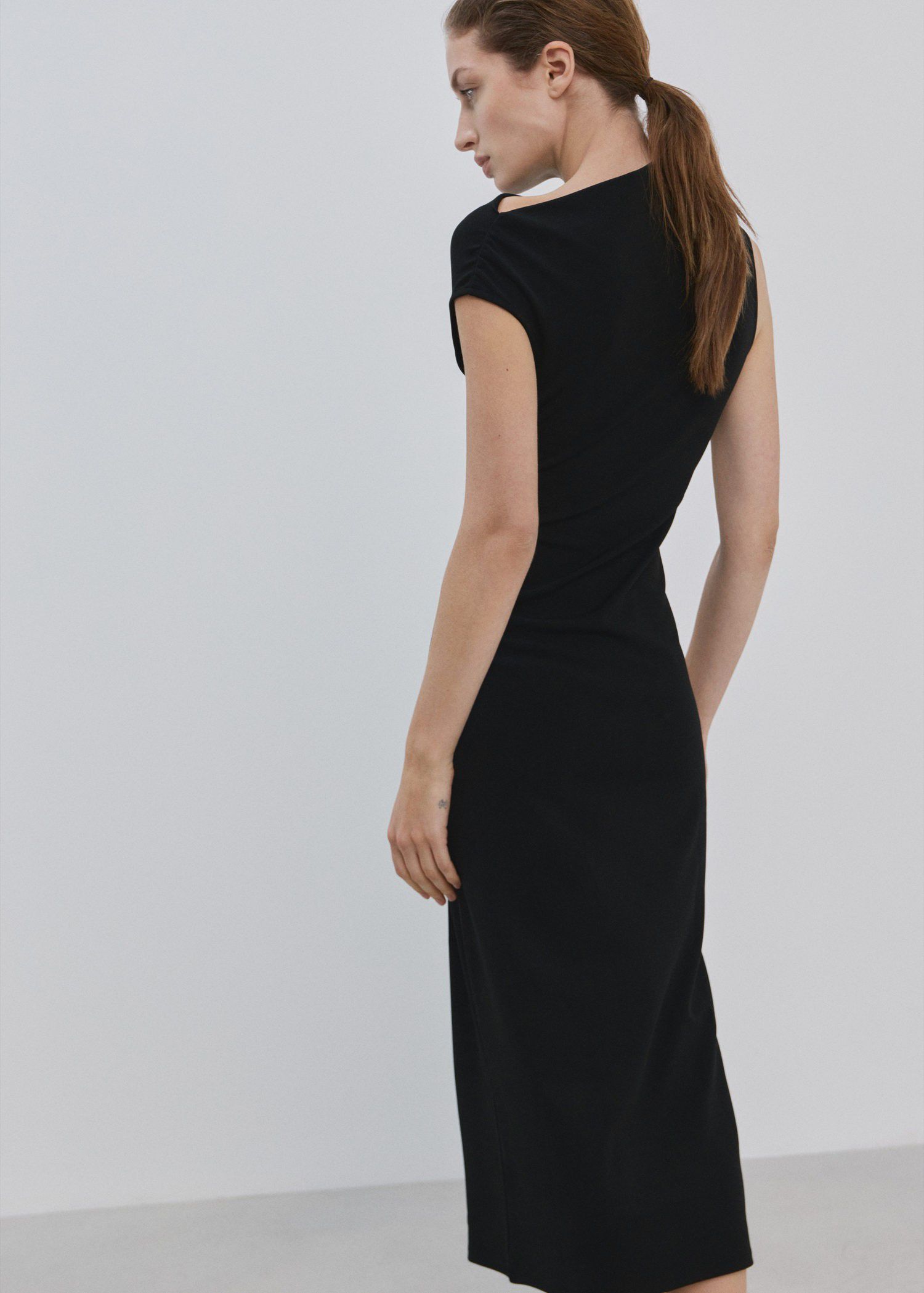 Asymmetrical midi-dress