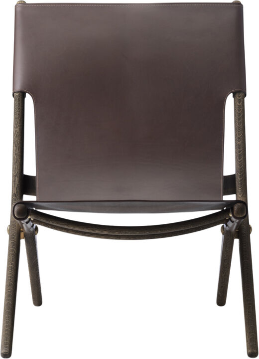 Saxe chair - Brunolieret eg / Brun læder