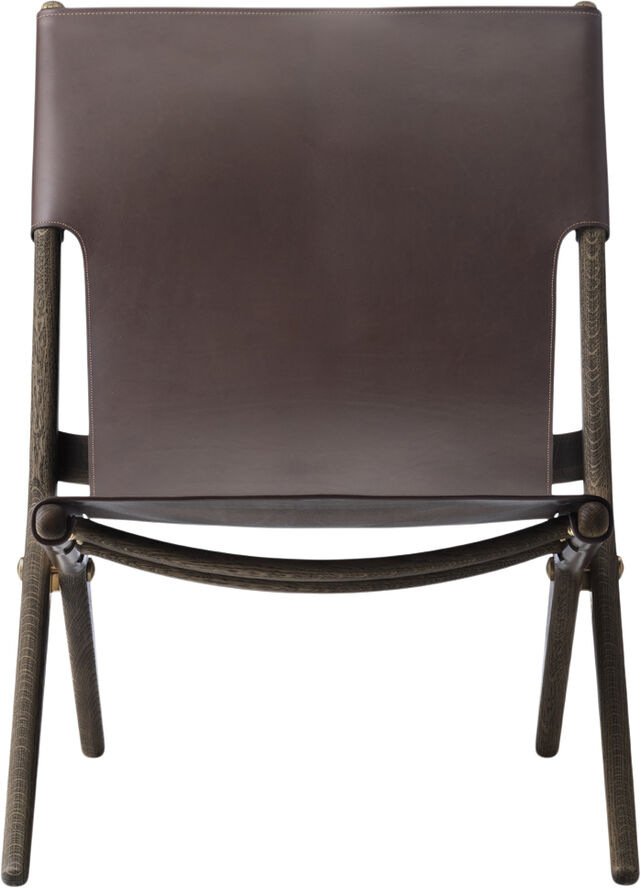 Saxe chair - Brunolieret eg / Brun læder