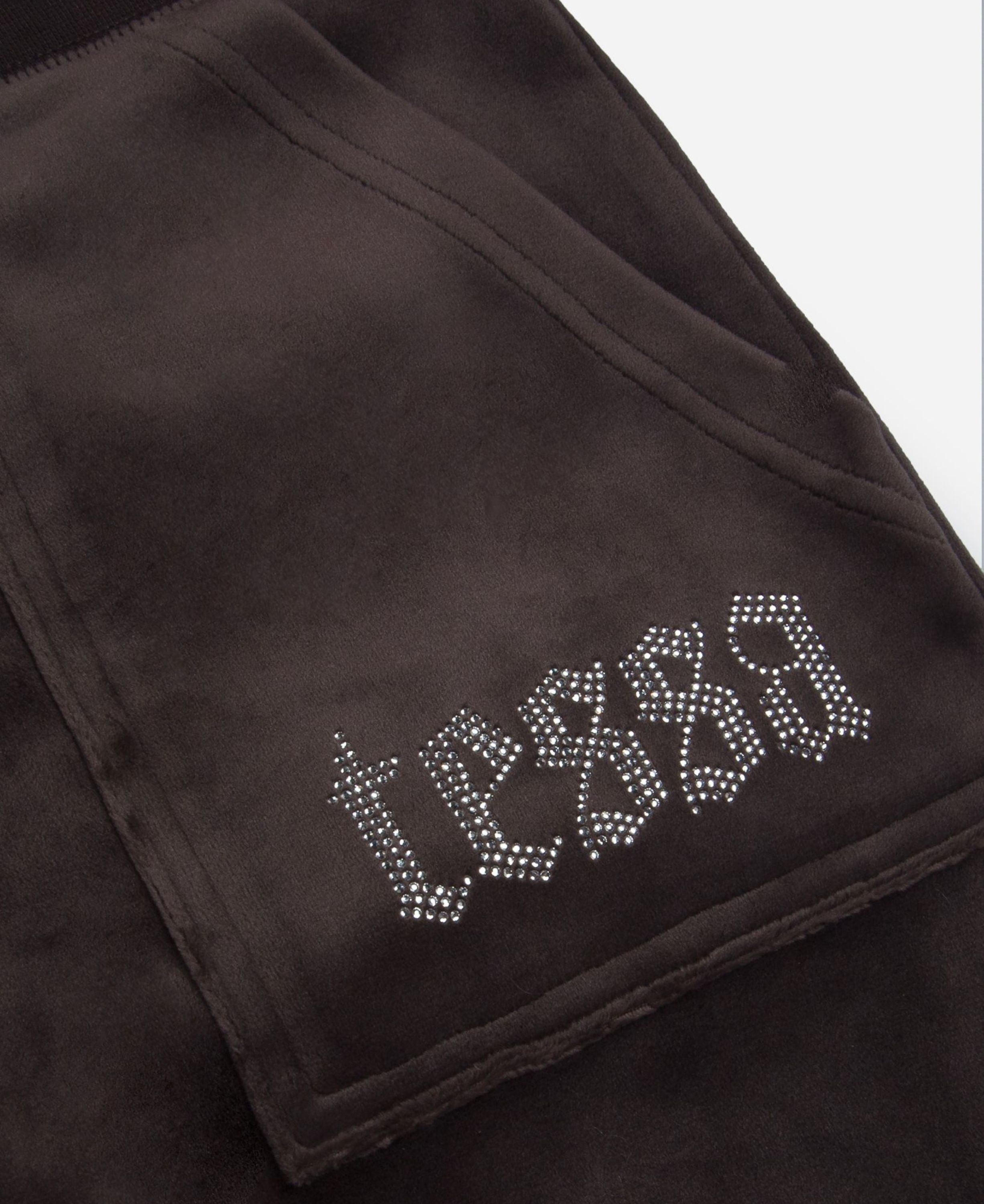Tessa x Juicy - velour track pants m. diamanter