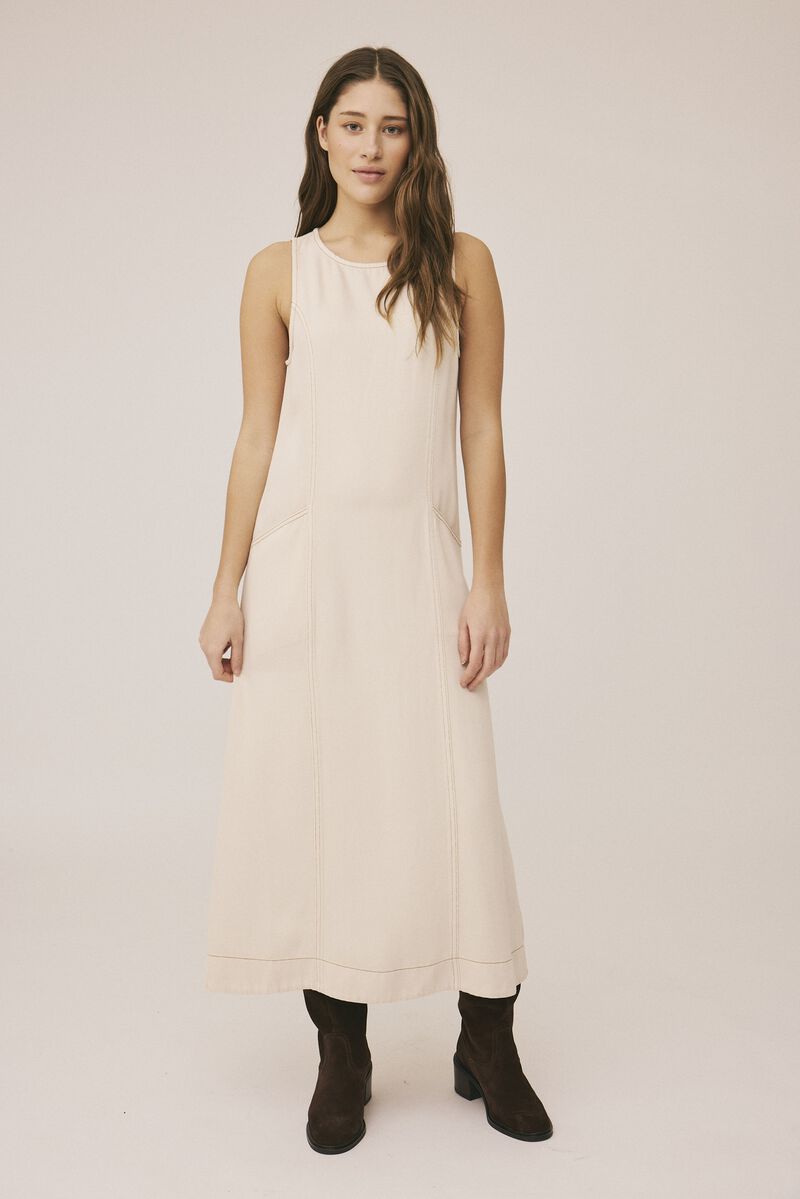 Gaba 3 Dress - 100% Tencel Lenzingtencel- Cream