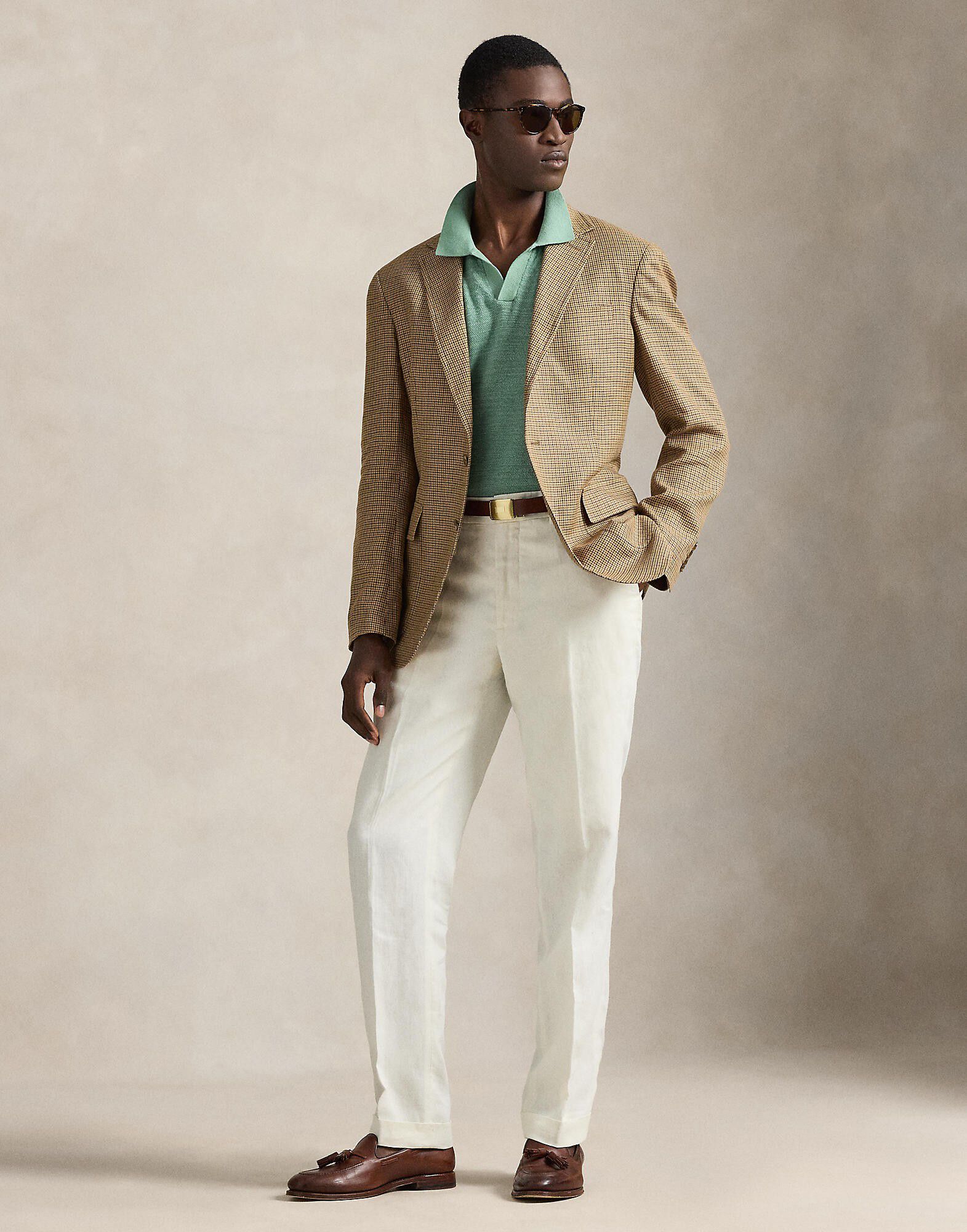 Polo Tailored Fit Plaid Twill Sport Coat