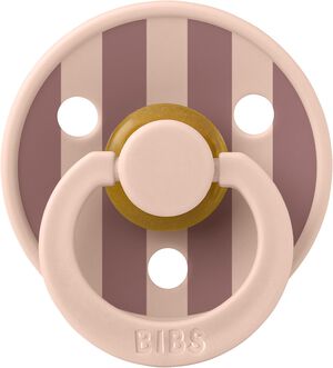 BIBS Pacifier Studio Colour Block Latex Size 1 Blush/Woodchu