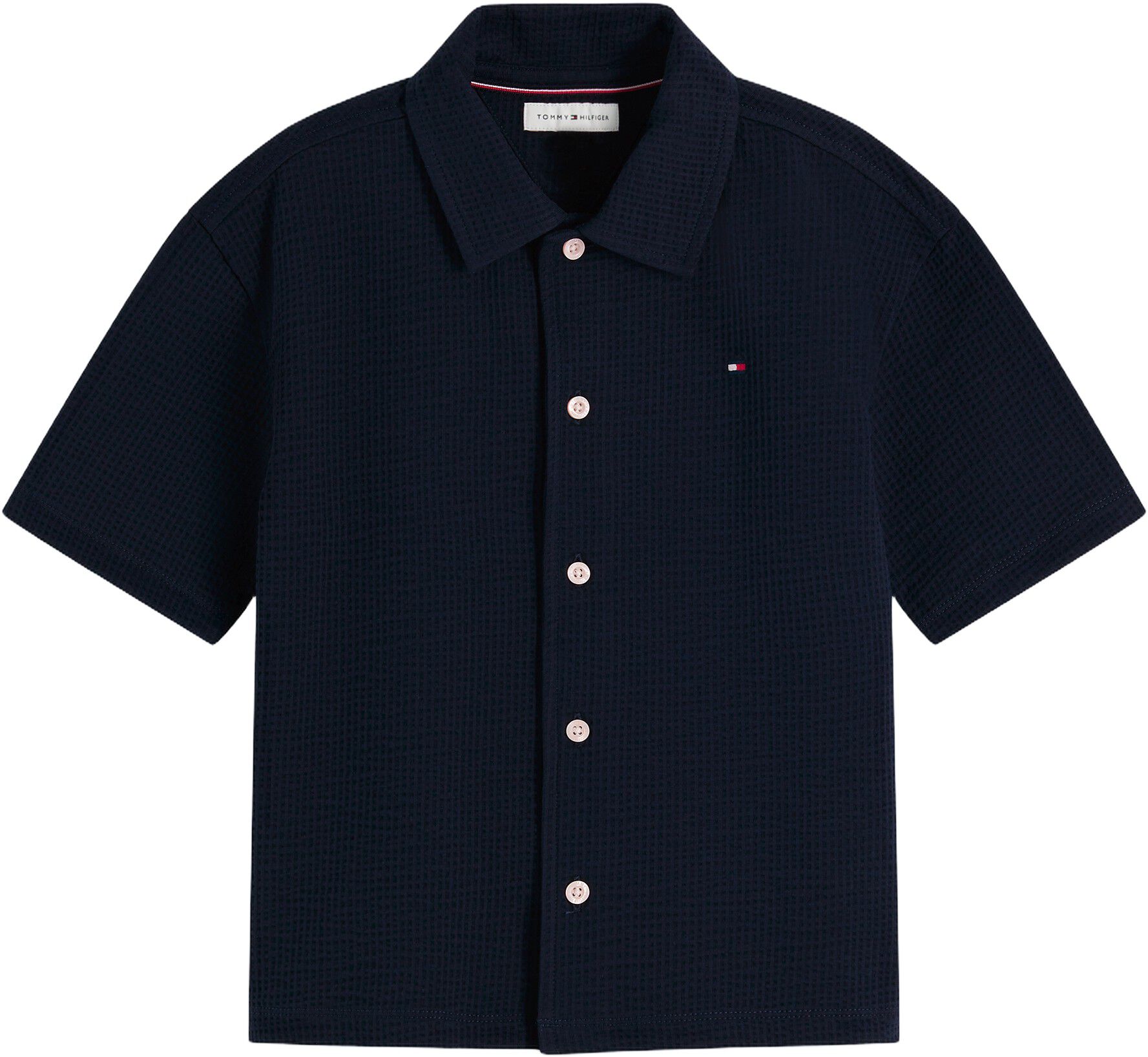 Relaxed Fit Seersucker Short Sleeve Shirt