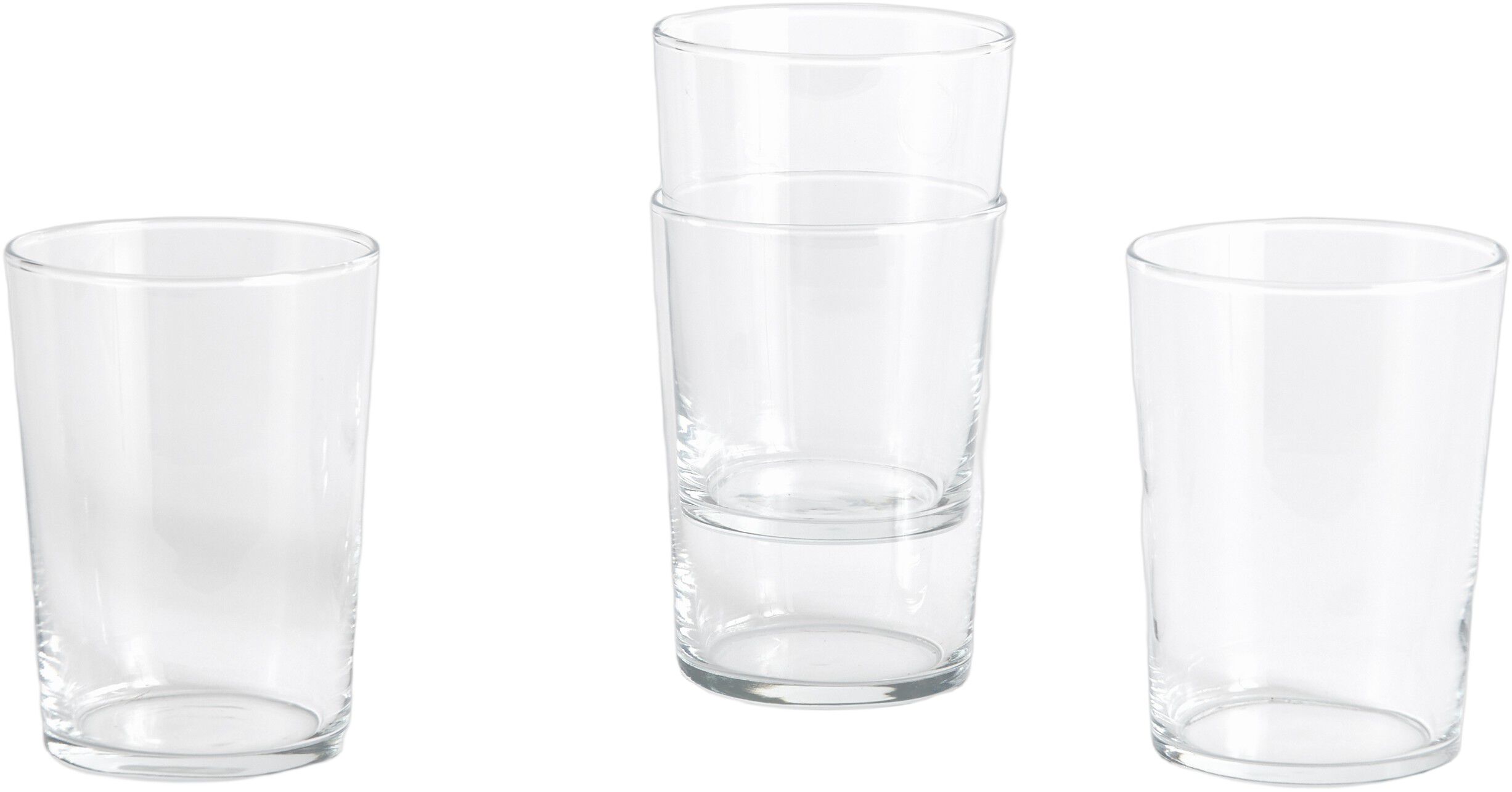 Glass-Set of 4 Large-Clear