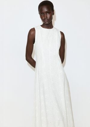 Embroidered lace flared dress