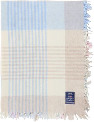 Multi Checked Recycled Wool Mix Throw