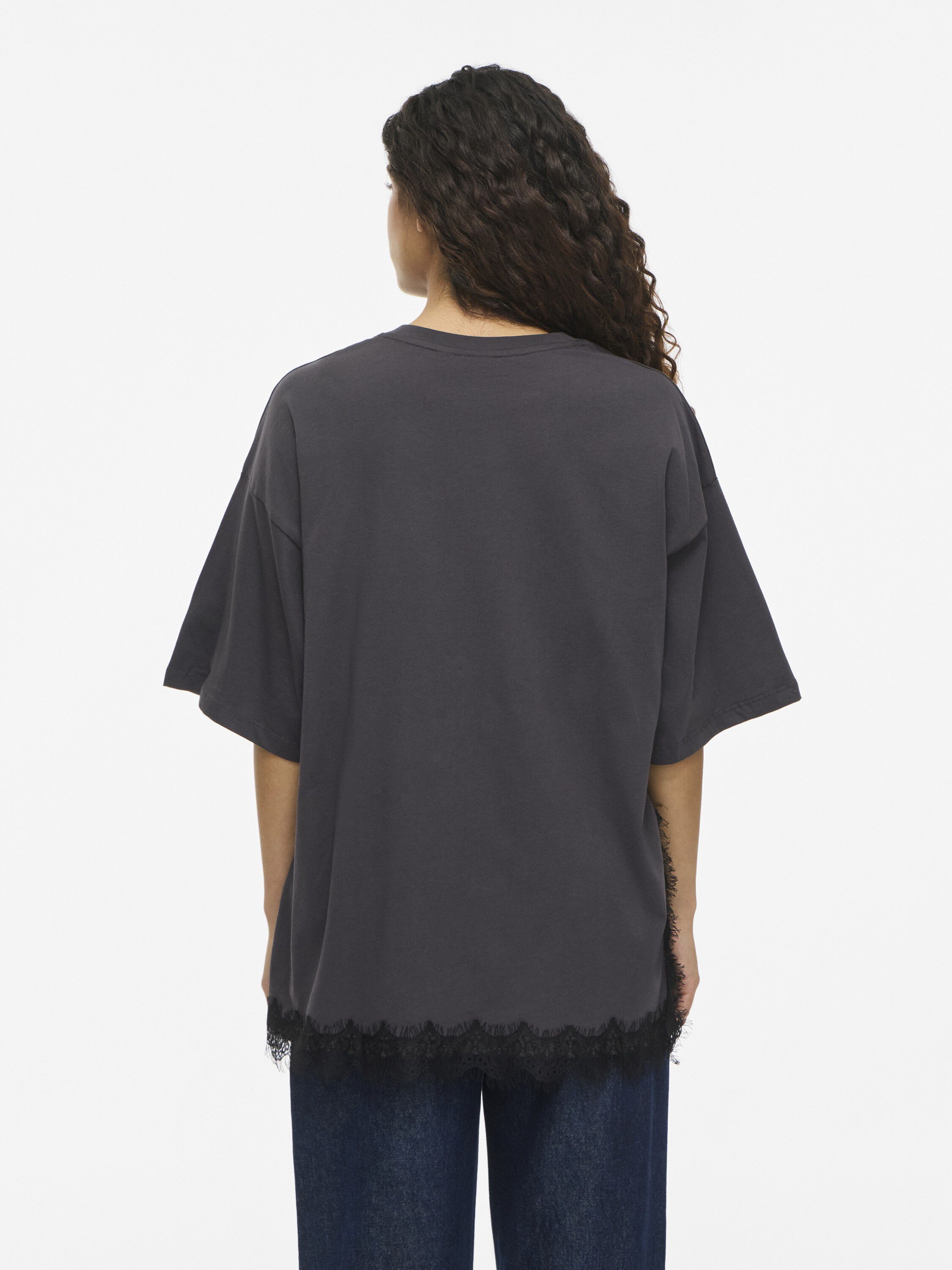 Nmeasy 2/4 Slit Lace T-Shirt Jrs