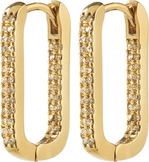 PHASE oval hoops gold-plated