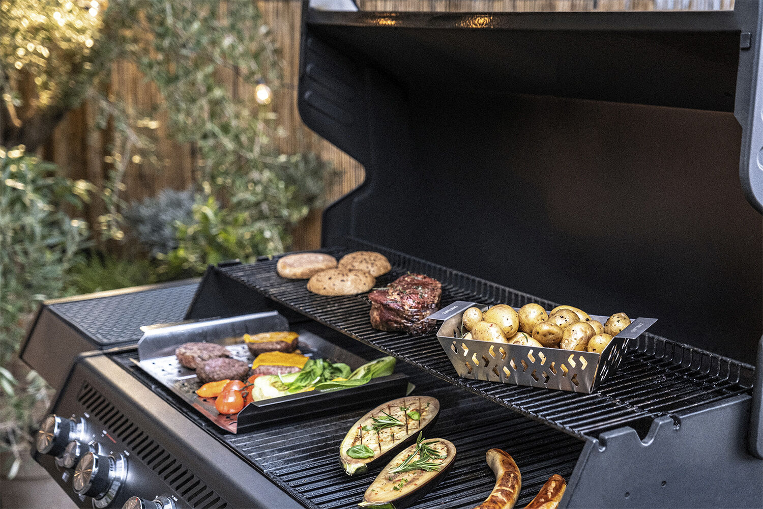 BBQ+ Grillkurv S S&oslash;lv Rektangul&aelig;r