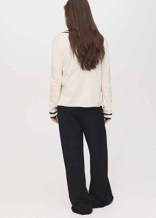 Contrast stripe cardigan