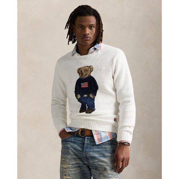 Polo Bear Linen-Cotton Sweater