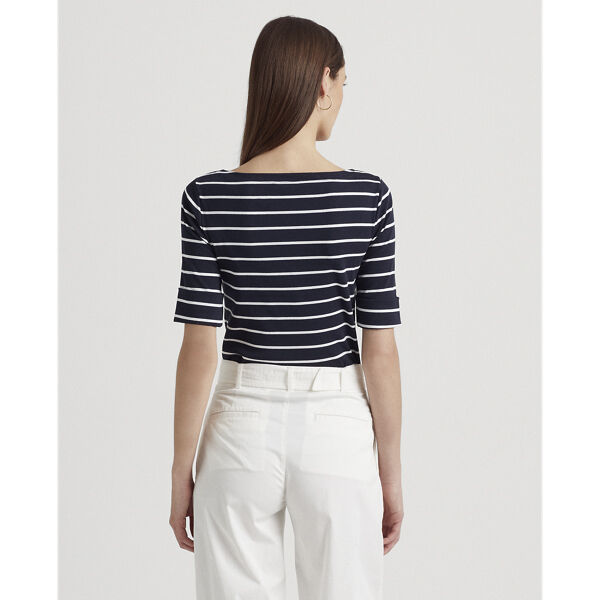 Striped Boatneck Top