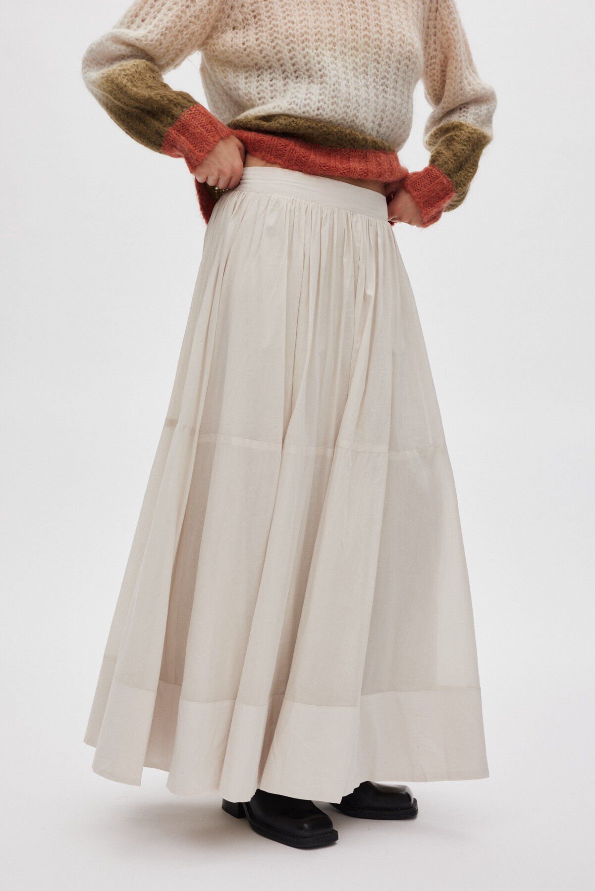 Poplin full layered skirt - Dema