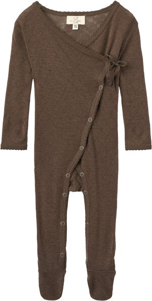 Lt. Knitted Pointelle Cross-Over Full Body