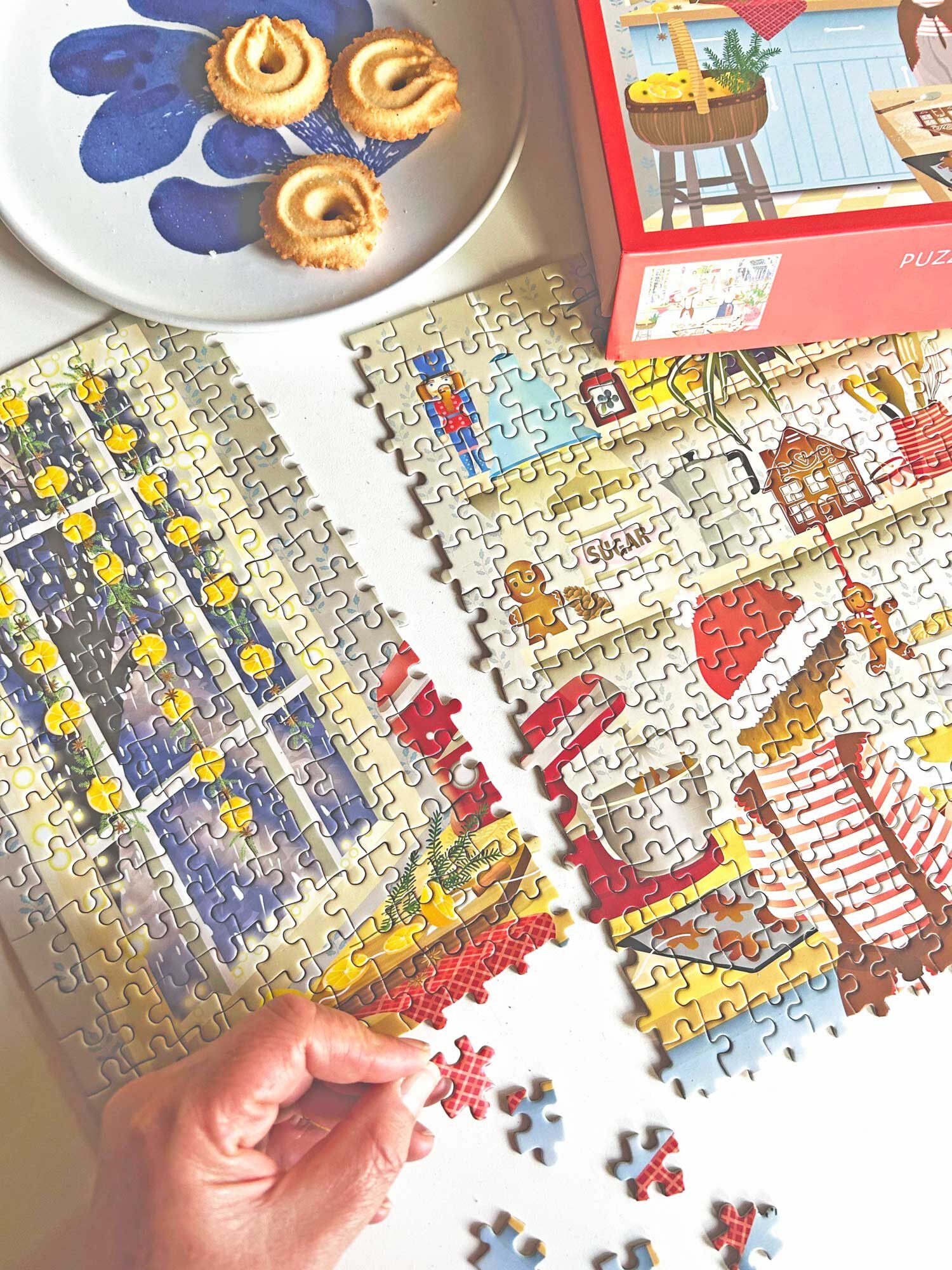 SWEET CHRISTMAS - puslespilsadventskalender med 1000 brikker