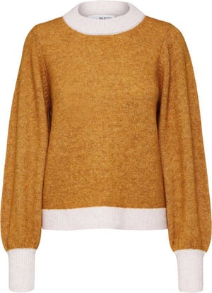 SLFSTAR LS CONTRAST KNIT X-MAS O-NE