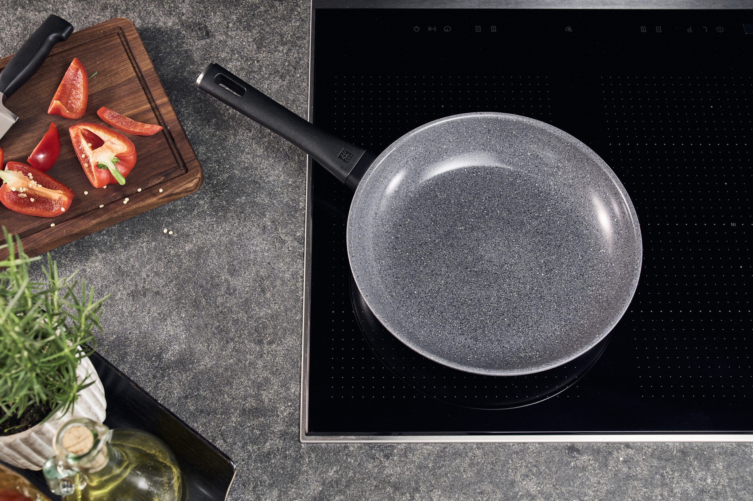 Terreno Plus Ceramic Stegepande, 28 cm, Aluminium, Titanium