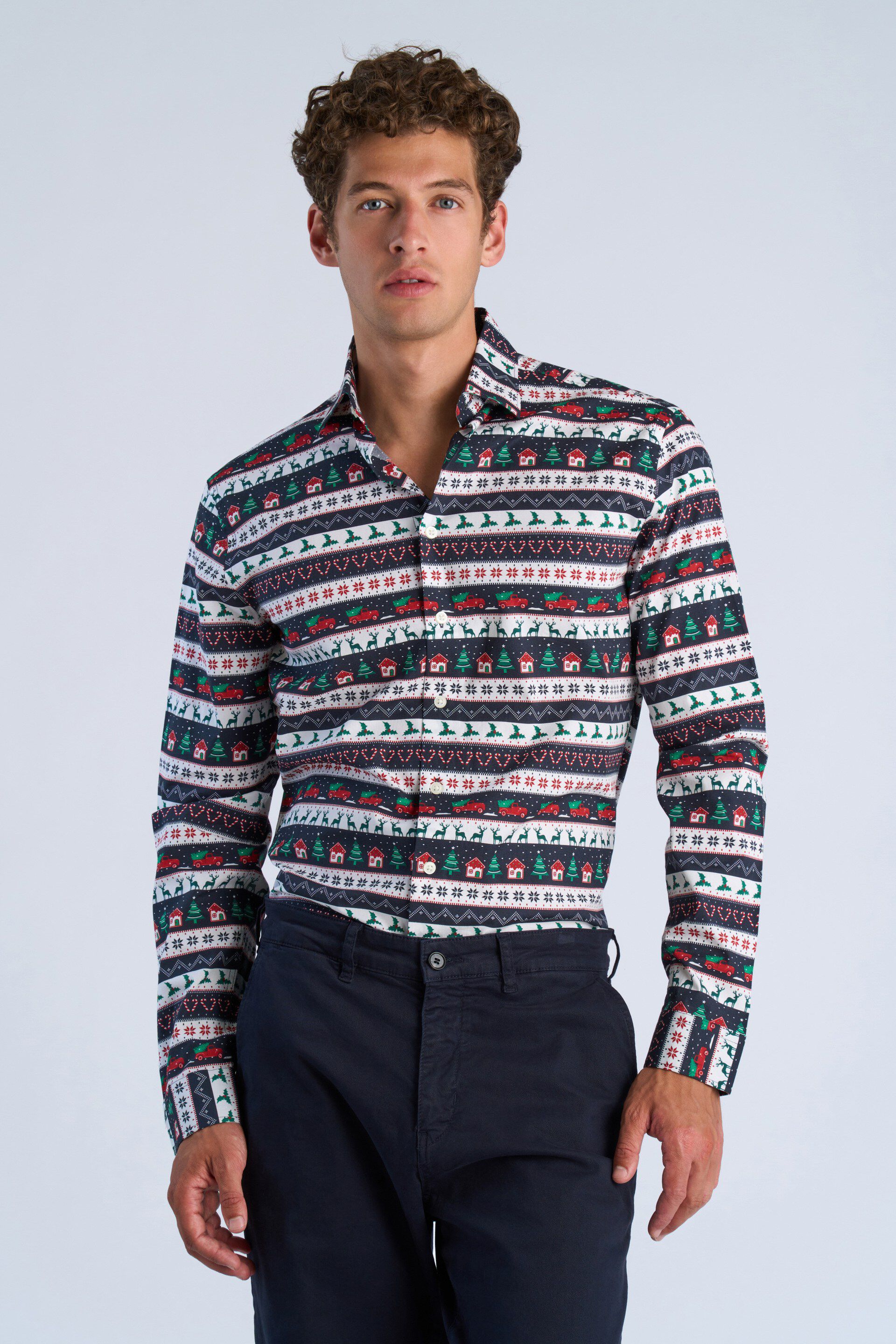 Lambswool half zip knit
