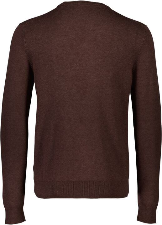 Melange round neck knit