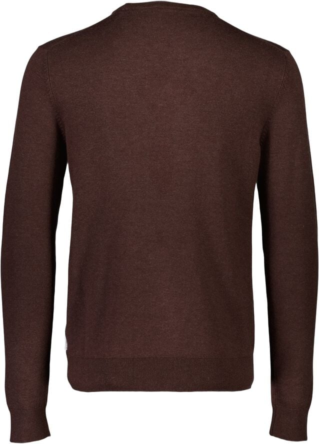 Melange round neck knit