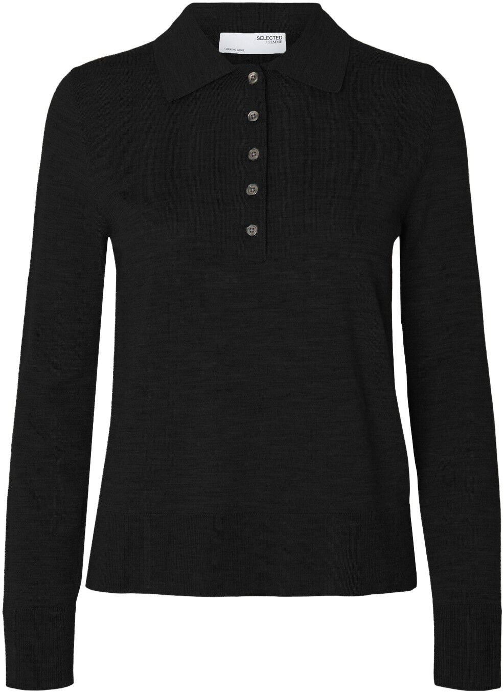 SLFTHEA LS KNIT MERINO COLLAR NECK