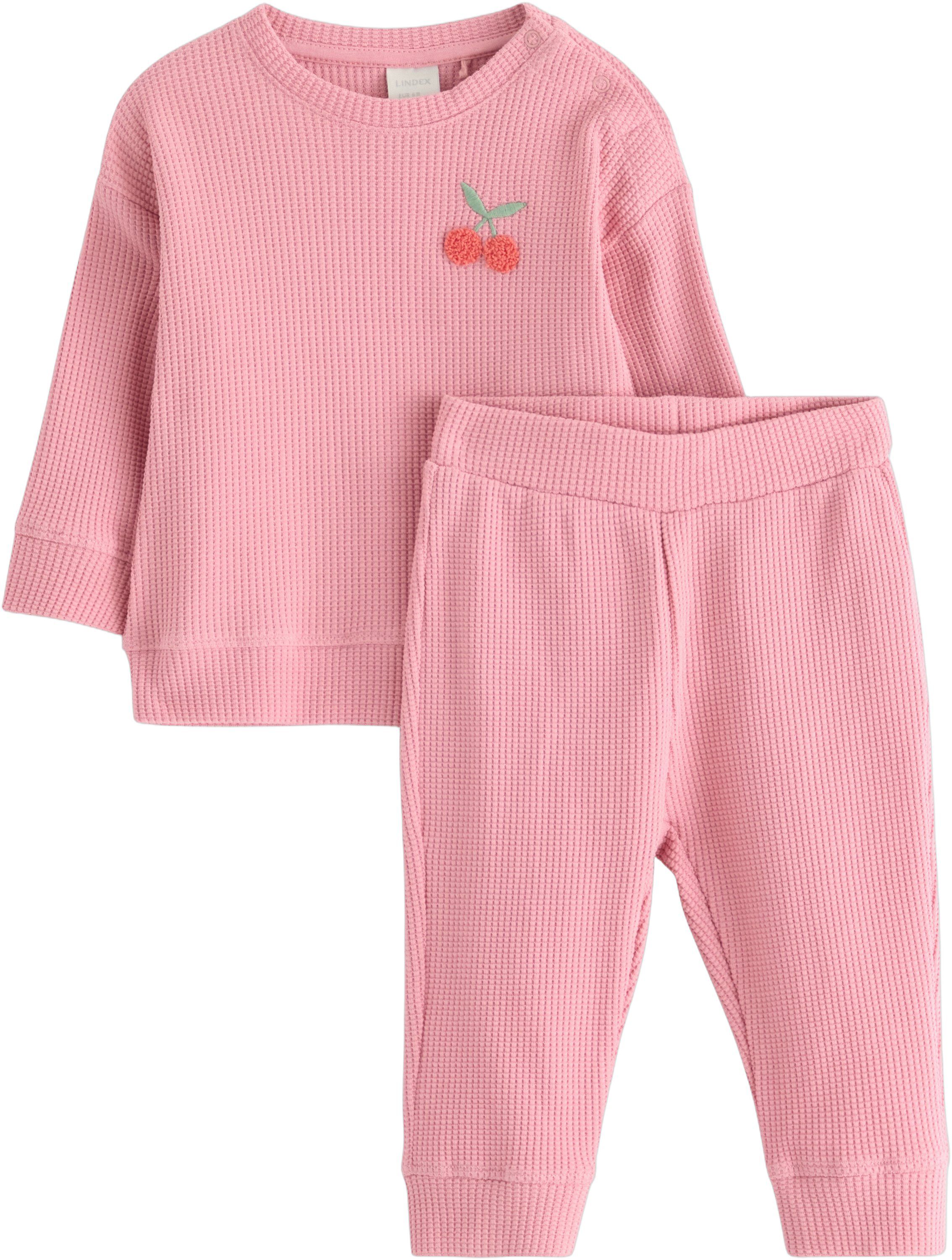 Soft set in waffled cotton with a s